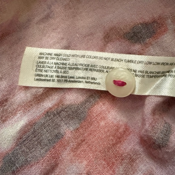 Anthropologie Boho Daria Tie Dye Button Down Tunic Top in Rose Size Large - Picture 9 of 12